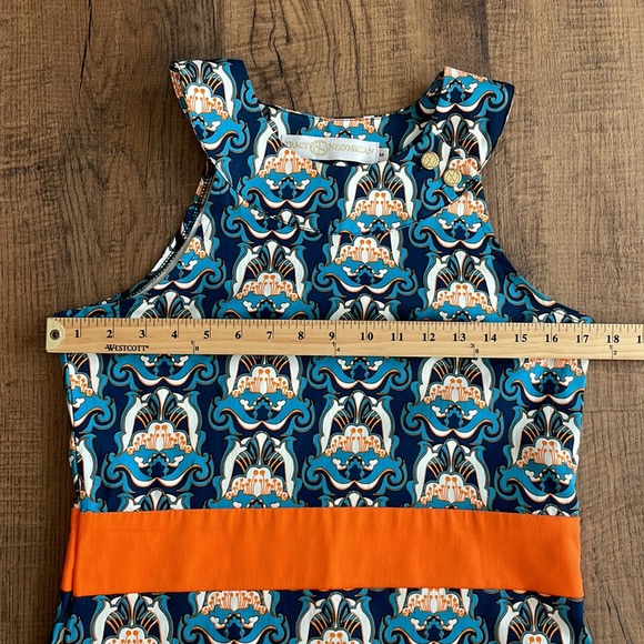 Tracy Negoshian Mulit-color Graphic Short Sleeveless Pattern Dress Size medium - Picture 3 of 14